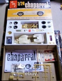 Amt Vintage 1/24 1/25 New Chaparral White Slot Car Kit Chassis Box + Revell Cox