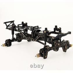 Assembled Black Brass Alloy Car Chassis Frame with Axles for Axial SCX24 C10 DIY