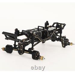 Assembled Black Brass Alloy Car Chassis Frame with Axles for Axial SCX24 C10 DIY