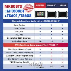 Autel MaxiCOM MK808TS Bluetooth OBD2 Scanner Car TPMS Diagnostic Tool Key Coding