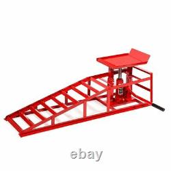 Auto Car truck Service Ramps Lifts HD Hydraulic Lift Repair Frame Red