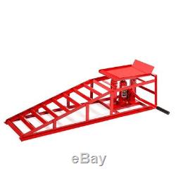 Auto Car truck Service Ramps Lifts Heavy Duty Hydraulic Lift Repair Frame Red