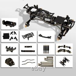 Black Brass Assembled Car Chassis Frame Axles for 1/24 Axial SCX24 90081 Crawler