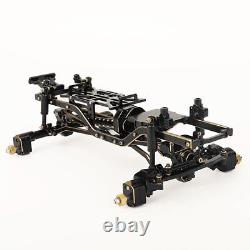 Black Brass Assembled Car Chassis Frame Axles for 1/24 Axial SCX24 90081 Crawler