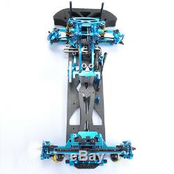 Blue 110 Scale Alloy Carbon G4 RC 1/10 4WD Belt Drift Racing Car Frame Kit