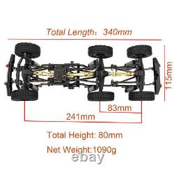 Brass Metal 6x6 RC Car Chassis Frame with Axles Gearbox DIY for TRX4M 1/18 RC Car