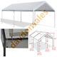 Car Canopy Shelter Cover Garage White 10' X 20' Vehicle Heavy Duty Steel Frame