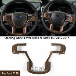 Car Full Interior Central Control Cover Trim Frame Ford F150 2015-19 Wood Grain
