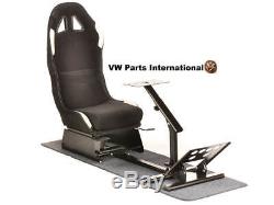 Car Gaming Chair Racing Simulator Frame Bucket Seat Black/White PS4 PS3 XBox PC