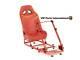 Car Gaming Frame Chair Bucket Seat Frame Ps4 Ps3 Pc Xbox Orange/red Faux Leather