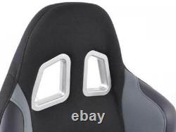 Car Gaming Racing Sim Frame Chair Bucket Seat Black Grey Fits fanatec Logitech