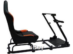 Car Gaming Racing Simulator Bucket Seat Frame Sim PC PS3 PS4 XBox Black/Orange