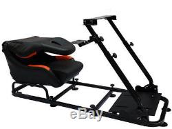 Car Gaming Racing Simulator Bucket Seat Frame Sim PC PS3 PS4 XBox Black/Orange