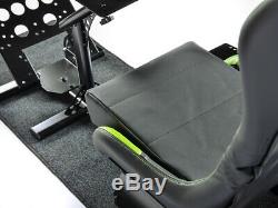 Car Gaming Racing Simulator Frame Chair Bucket Seat Frame Black/Green PS4 Xbox
