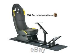 Car Gaming Racing Simulator Frame Chair Bucket Seat Frame Black/Yellow PS4 Xbox