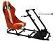 Car Gaming Racing Simulator Frame Chair Bucket Seat Pc Ps3 Ps4 Xbox Orange/white