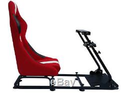 Car Gaming Racing Simulator Frame Chair Bucket Seat PC PS3 PS4 XBox Red/White