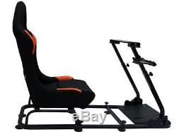 Car Gaming Racing Simulator Frame Chair Bucket Seat PS4 XBox PS3 Black/Orange