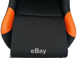 Car Gaming Racing Simulator Frame Chair Bucket Seat PS4 XBox PS3 Black/Orange