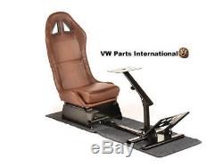 Car Gaming Racing Simulator Frame Chair Seat Forza PS4 PS3 XBox PC Faux Leather
