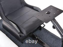 Car Gaming Suzuka Racing Sim Frame Chair Bucket Seat Black/Silver Forza XBOX PS4