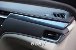 Car Inner Door Panel Strip Cover Trim 5PCS For Cadillac XTS 2013-17 Carbon Fiber