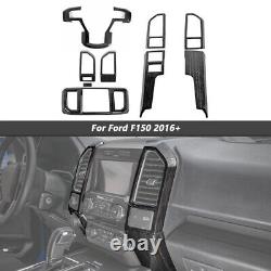 Car Interior Decoration Trim Cover Frame Kit For Ford F150 15+ Black Wood Grain