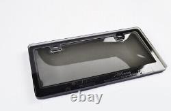 Car License Plate Frame Tinted Cover Front Hood Rear Trunk Carbon Fiber For Audi