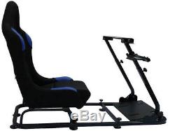 Car Race Gaming Racing Sim Frame Chair Bucket Seat PC PS4 XBox PS3 Black/Blue