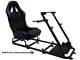 Car Racing Steering Wheel Frame + Chair Bucket Seat Ps4 Xbox Ps3 Pc Blue/black