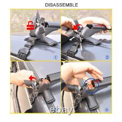 Car Roof Rack Aluminum Adjustable Cross Bar Luggage Carrier Window Frame 105cm
