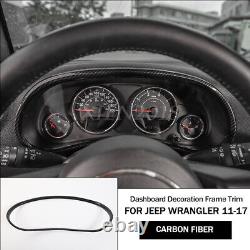 Carbon ABS Car Dashboard Decoration Frame Cover Trim For Jeep Wrangler JK 11-17