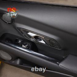 Carbon Car Interior Door Handle Frame Cover Trim For GR Supra A90 MK5 2019-2022