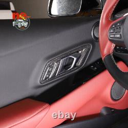 Carbon Car Interior Door Handle Frame Cover Trim For GR Supra A90 MK5 2019-2022