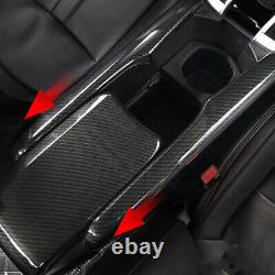 Carbon Fiber Car Armrest Box Panel Frame Trim Cover FOR HONDA Civic 10th 16-21