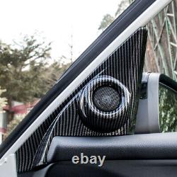 Carbon Fiber Car Door Tweeter Frame Cover Trim Stickers FOR HONDA Civic 10th