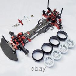 Carbon Fiber Metal Drift Chassis Frame Tire for 110 RC Electric Drift Truck Car