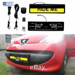Electric Euro Hide Stealth License Plate Car Number Roller Shutter Protect Cover