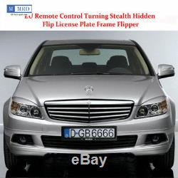 Dual EU Remote Control Stealth Hide License Plate Frame Holder Curtain Car Show