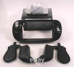 FIAT 500 2008-up Installation kit with metal frame for 2DIN car radio or navi