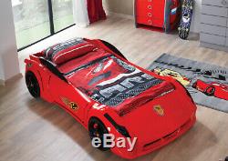 Ferrari 458 Italian Spider Style Race Car Twin Size Bed Frame Kids Boys Toddlers
