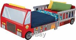Fire Truck Bed Kids Toddler Youth Boys Fireman Bunk Play Toy Bedroom Furniture