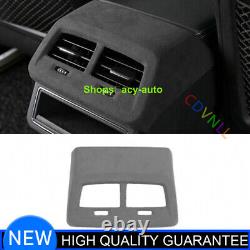 Fit For Audi A6 A7 2019-2022 Grey Suede Car Rear Air Outlet Vent Frame Decor 1