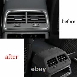 Fit For Audi A6 A7 2019-2022 Grey Suede Car Rear Air Outlet Vent Frame Decor 1