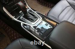 Fit For Ford Edge 2015-18 Carbon Fiber Car Central Console Gear Shift Cover Trim