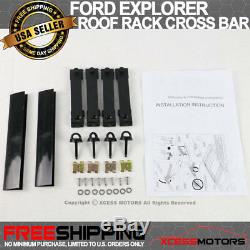 Fits 11-15 Ford Explorer Roof Rack Cross Bar Pair Black