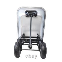 Folding car Poly Garden dump truck with steel frame, 10 inches. Pneumatic tire