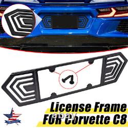 For CORVETTE C8 Engine Panel Covers + Rear Number License Plate Frame 2020-2023