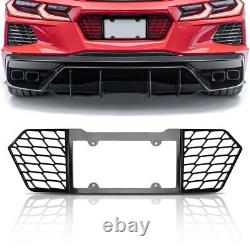 For Corvette C8 2020-2023 Stingray Z51 Z06 Rear License Number Plate Frame BLACK