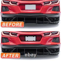 For Corvette C8 2020-2023 Stingray Z51 Z06 Rear License Number Plate Frame BLACK